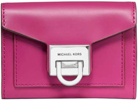 michael kors deep fuschia wallet|Michael Kors Manhattan Small Flap Leather Wallet .